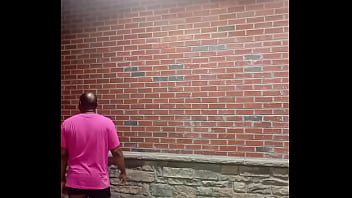 A private strip tease for free while faced backwards in 70 degree weather