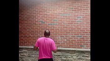 A private strip tease for free while faced backwards in 70 degree weather