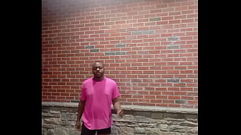 A private strip tease for free while faced backwards in 70 degree weather