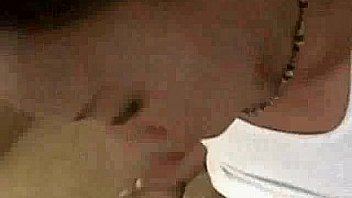 Black girlfriend giving great blowjob