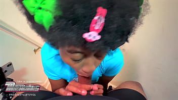 Sloppy wet staircase blowjob from hippie baltimore girl