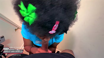 Sloppy wet staircase blowjob from hippie baltimore girl