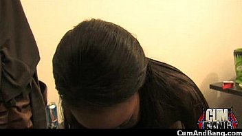 Horny ebony bukkake gangbang 17