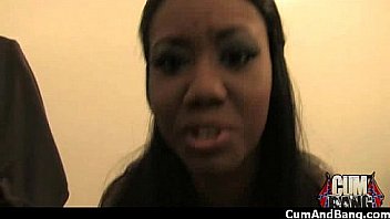 Horny ebony bukkake gangbang 17