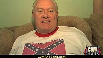 Black ho sucks on white dicks in a group blowjob 20