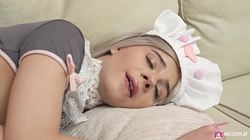 Naughty sexy maid baby doll has intense sex until orgasm