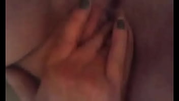 My online playing with her pussy