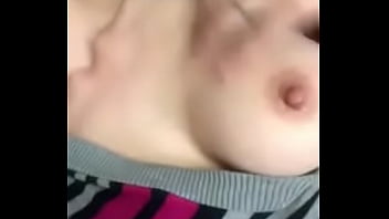 Homemade video with young beautiful girl at home