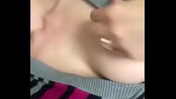 Homemade video with young beautiful girl at home