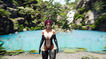 The petite girl didn't expect that the giant cock would destroy her pussy and ass hentai game 3d