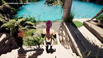 The petite girl didn't expect that the giant cock would destroy her pussy and ass hentai game 3d