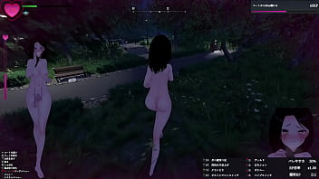 コートを脱ぎ捨てて、いよいよすっぽんぽんで公園を徘徊！