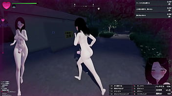 コートを脱ぎ捨てて、いよいよすっぽんぽんで公園を徘徊！