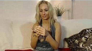 Exotic hot blonde fucks herself on cam