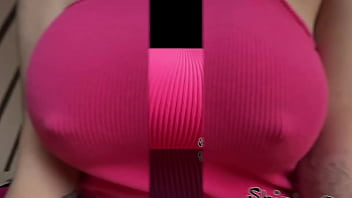 Morning fitness exercise bouncing boobs and push to the glass window my boobs and nipples