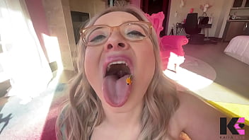 Femdom valentine's day tiny candy thieves squished crushed swallowed in hawaiian bikini top