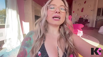 Femdom valentine's day tiny candy thieves squished crushed swallowed in hawaiian bikini top