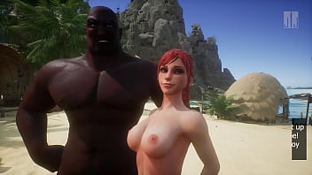 Bbc girlfriend ends up like the locals at island beach