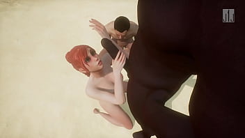 Bbc girlfriend ends up like the locals at island beach