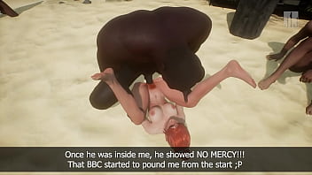 Bbc girlfriend ends up like the locals at island beach