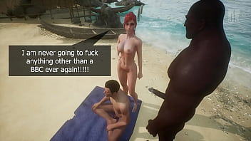 Bbc girlfriend ends up like the locals at island beach