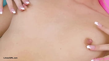 Teen blonde charm naked close up