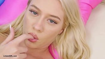 Teen blonde charm naked close up