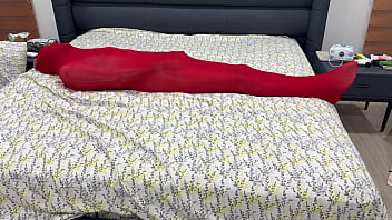 Nylon encasement mummification locked in pantyhose cocoon can't escape or break free from being put into stretchy hose Nylon encasement mummification locked in pantyhose cocoon can't escape or break free from being put into stretchy hose
