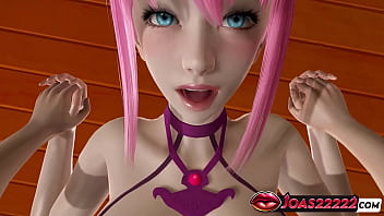 Alluring reception girl in pink with huge boobs 3d hentai pov missionary floor sex counter doggy for big booty tied intense sex ending cum inside tight pussy a lot of sperm in honey select 2