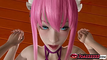 Alluring reception girl in pink with huge boobs 3d hentai pov missionary floor sex counter doggy for big booty tied intense sex ending cum inside tight pussy a lot of sperm in honey select 2