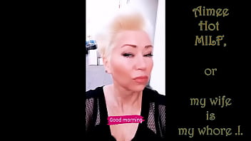 A wig show from a mature married whore and her hot masturbation in various images