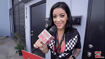 The pink vibrator rubs liv’s clit