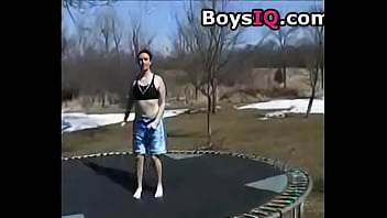 Backyard trampoline sex sex video