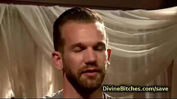 Bound tattooed guy ass fucked by hottie