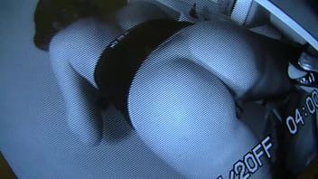 Brunette ashley coda sucks a cock through a bathroom stall glory hole