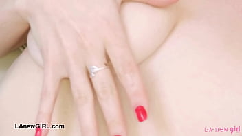 Pretty teen model naked close up