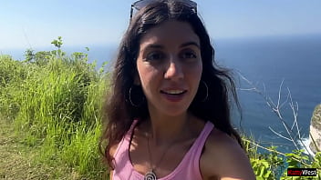 Crazy cumwalk in amazing place full of people almost caught