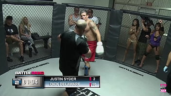 Brandy taylore employs her large breasts and firm wet snatch to gratify the defeated combatant