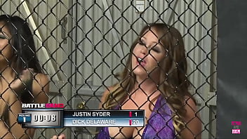 Brandy taylore employs her large breasts and firm wet snatch to gratify the defeated combatant