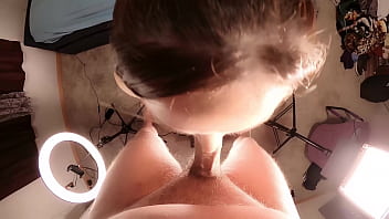 Cum on tits creampie with vibe cockring