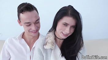 Petite wife nicole black loves riding dick next to her cuck