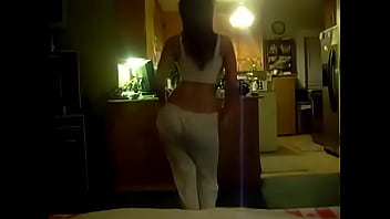 Latina girl dancing teasing