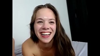 Cute teen fuck and facial