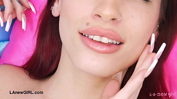 Stunning brunette model naked close up