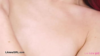 Stunning brunette model naked close up