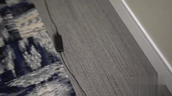 Pawg amber prepares to jump on black dick with her blonde buzz cut and red lingerie