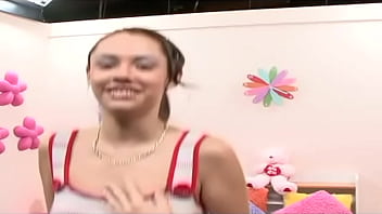 Pig tailed teen sucks and fucks a hard cock dry