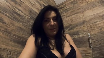 Milfycalla masturbating and peeing after ironing a winter puffer coat