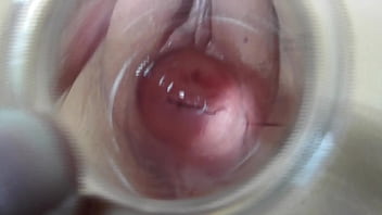 Through a glass tube