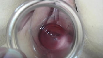 Through a glass tube